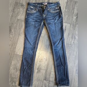 Rerock For Express Dark Wash Skinny Jeans